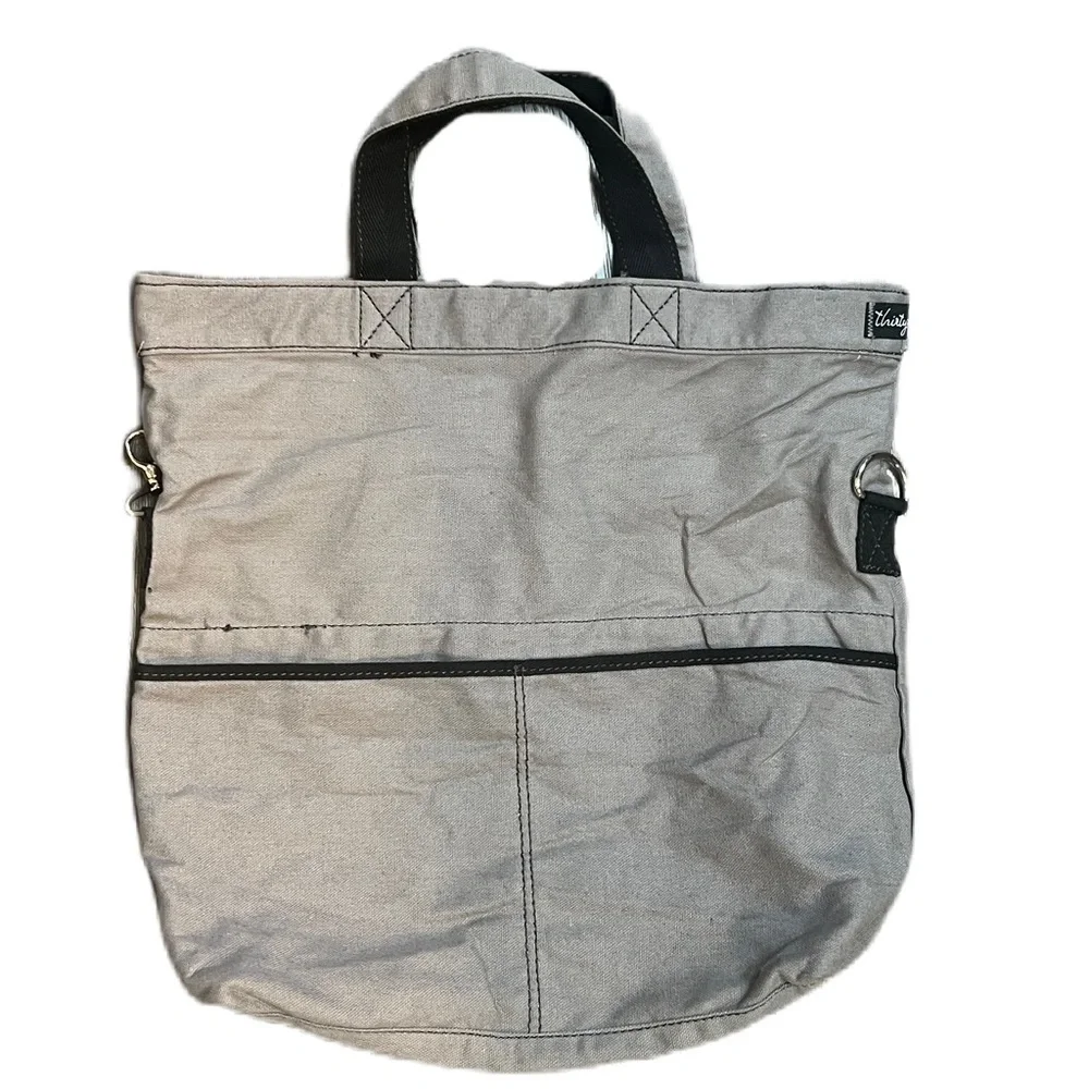 Thirty-One Gray tote with Crossbody strap